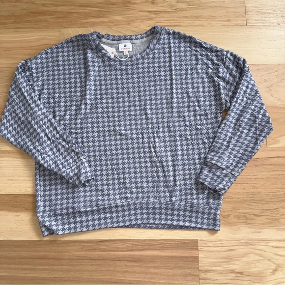 Anthropologie Sundry pullover Houndstooth Sweater size M in gray/purple - Picture 6 of 10